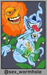 anal anal_sex artist_name blind blind_specter cagney_carnation cum cum_inflation cuphead_(game) deep_penetration flora_fauna flower gay ghost inflation male male_only penetration penis restrained rough_sex sex sex_wormhole stomach_bulge tail tounge_out
