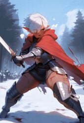 ai ai_assisted ai_generated anal_sex animated athletic_futanari bed big_ass big_breasts cum elf enemy excessive_cum futanari grabbing_arms grabbing_ass human human_penetrating interracial jacking_off light-skinned_male male_on_futa oc original_character precum shulk93 touching_penis touching_self war warrior white_hair