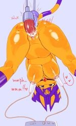 anal anal_sex animal_crossing ankha ankha_(animal_crossing) anthro arms_tied ass ball_gag big_breasts big_butt big_dildo bodily_fluids bondage bound breast_milking breasts clitoral_hood clitoris colored cum cum_in_ass cum_in_vagina cum_inside curvy_figure dildo dildo_in_ass dildo_in_vagina dildo_insertion double_dildo double_penetration drooling felid feline female femsub fucking_machine gag gagged_speech genital_fluids genitals heart_symbol hearts_around_head hi_res highlights_(coloring) karamora lactating large_breasts machine mammal milking_machine nintendo object_in_ass onomatopoeia penetration saliva sex_machine sex_toy sex_toy_in_ass sex_toy_in_vagina sex_toy_insertion sound_effects text thick_thighs vaginal_penetration vulva wide_hips