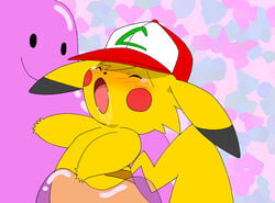 ash_ketchum ashchu ditto pasaran pokemon pokemon_(species) satoshi_(pokemon)