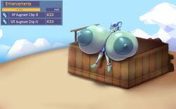 breast_expansion breasts digimon digimon_(species) digimon_story:_time_stranger game_mechanics game_ui gigantic_breasts hyper_breasts item metachoke ranamon sequence