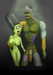 bride_of_frankenstein female frankenstein frankenstein's_monster homer_simpson human male marge_simpson straight tagme the_simpsons