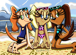 anthro brandy_&_mr_whiskers brandy_harrington canine disney disney_channel dog female female_only fur furry mammal multiple_females outdoors sandy_carington tagme tiffany_turlington toon_disney