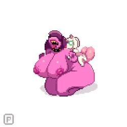 1boy 1girls aged_up balls big_breasts breasts cleavage deltarune dominant_femboy female femboy femboy_on_female fur furry male mammal naked nipples penetration penis pixel_art pixzapix ralsei ralsei_(deltarune) ralsei_with_white_fur sex small_but_hung susie_(dark_world_form) susie_(deltarune) testicles toby_fox undertale_(series)