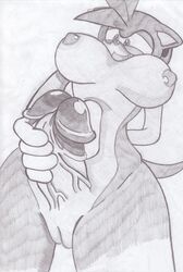 1futa amy_rose from_below futanari intersex monochrome penis pussy solo_futa sonic_(series) takumi