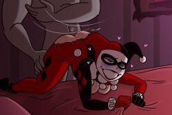 ambiguous_penetration batman:_the_animated_series batman_(series) breasts dc_comics dcau freemindstuff from_behind from_behind_position harley_quinn harley_quinn_(classic) heart heart-shaped_pupils large_breasts slap slapping_butt spanking torn_clothes