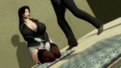 3d animated asian asian_female ass big_ass big_breasts big_butt breasts business_suit butt female from_behind from_behind_position gigantic_breasts huge_breasts hyper_breasts large_breasts mask monster mp4 ozisan rape sound straight video