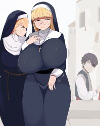 big_breasts breasts cuteakita female nun tagme