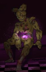 1boy animatronic boner boner_in_pants five_nights_at_freddy's five_nights_at_freddy's_3 fnaf inviting looking_at_viewer male male_only penis rabbit repressed_youth robot solo solo_focus springtrap springtrap_(fnaf) tagme