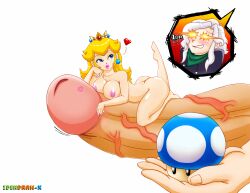 1up ass breasts cock fanart giantess idendrawx mario_(series) mini_mushroom mushroom nintendo penis pixiv princess princess_peach ride self_upload super_mario_bros. waifu2x