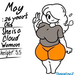 big_ass big_butt cloud_woman oc theycallmez white_hair