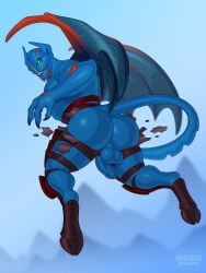 1male absurd_res anthro artist_logo ass balanar_the_night_stalker balls big_butt blue_body blue_skin bubble_butt claws clenched_teeth day dick digital_media_(artwork) dota dota_2 fangs gay genitals green_eyes hi_res humanoid logo looking_at_viewer male male_only membrane_(anatomy) membranous_wings monster monstrous_humanoid muscular nazuu-m0nster noivern nude pokemon pokemon_(species) presenting_ass presenting_butt raised_tail smile smirk solo tail teeth toe_claws valve video_games wings