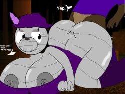 background canine doggy_(piggy) equivalent_piece2498 male/female married_sex piggy_(game) purple_clothing roblox roblox_game sex source_request tagme traced zebra zizzy_(piggy)