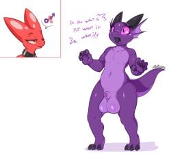 2022 absurd_res animal_genitalia anthro balls bedroom_eyes big_balls blush chibi collar demon digital_media_(artwork) dominant dominant_female dragon duo female firia_(srmario) frill_(anatomy) genitals girly hi_res horn kobold lizard male male/female membrane_(anatomy) membranous_frill narrowed_eyes navel non-mammal_balls penis penis_tip plum_rhazin reptile scalie seductive sheath simple_background srmario succubus teapot_(body_type) text thick_thighs wide_hips