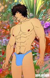 1boy 7angelm abs bara bleach image_set male_only moobs patreon_username pubic_hair solo_male yasutora_sado