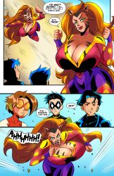 bart_allen conner_kent dc dc_comics glassfish huge_breasts impulse kon-el male mighty_endowed nina_dowd robin_(dc) robin_(tim_drake) superboy superboy_(conner_kent) tim_drake young_justice