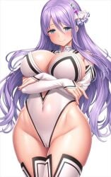 1girls cameltoe female female_only fully_clothed lambda_(kusowarota) princess_connect! princess_connect!_re:dive shizuru_(princess_connect!) solo stockings