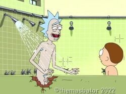 2boys age_difference big_cumshot boner brown_hair cock_hungry cum drooling drunk duo erection exposed_nipples foreskin gay gay_incest grandfather_and_grandson gray_hair hairy_balls height_difference huge_load imminent_sex incest inviting_to_sex looking_at_penis male male_nipples male_only morty_smith naked nasty old_man older_dom_younger_sub older_male open_mouth partially_retracted_foreskin penis precum pubes rick_and_morty rick_sanchez screencap_background shocked shower shower_head size_difference skinny_male small_penis spiky_hair testicles themasbator ugly_bastard ugly_man uncensored uncut wet