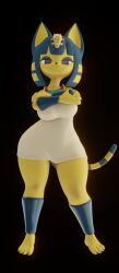 3d 3d_(artwork) 3d_model animal_crossing ankha ankha_(animal_crossing) ankha_(hazeker) ankha_ride_(minus8) big_ass big_breasts big_butt blancat blender blender_(software) blender_eevee blue_eyes blue_hair clothed clothed_female clothed_sex dance dancer doubutsu_no_mori furry furry_only game hazeker loppy nairu_(doubutsu_no_mori) nintendo tail video_games yellow_body yellow_skin