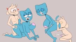 1boy 1boy1girl 1girls 2021 age_difference all_fours anal anthro anthro_on_anthro areola big_areola big_breasts blue_body bodily_fluids bouncing_breasts bovid breasts caprine cartoon_network chi_chi closed_eyes crouching cum cumshot domestic_cat ejaculation erect_nipples eyebrows eyelashes felid feline felis female from_behind_position genital_fluids genitals gilf goat grey_background hand_on_butt hand_on_knee hand_on_leg head_tuft heart hi_res lidded_eyes looking_at_another looking_at_partner looking_back looking_pleasured male male/female male_rimming_female mammal markings mary_senicourt mature_anthro mature_female nipples nude older_anthro older_female older_penetrated open_mouth oral penetration penis pink_areola pink_nipples pink_nose raised_eyebrow revolverj rimming sex simple_background tan_body teeth_visible the_amazing_world_of_gumball tongue tuft whisker_markings young younger_anthro younger_male younger_penetrating_older