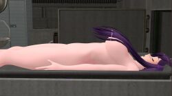 1girls artist_request big_breasts completely_nude completely_nude_female dead death doki_doki_literature_club female female_death female_only lying_down lying_on_back morgue naked naked_female nude nude_female nudity on_back open_mouth purple_eyes purple_hair sink solo solo_female yuri_(doki_doki_literature_club)