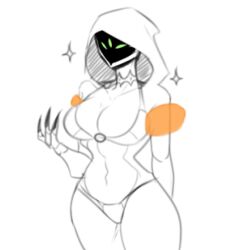 2d alien alien_girl alien_humanoid big_breasts breasts bungie destiny_(game) destiny_2 female female_focus female_only hive_(destiny) hive_guardian monty_nsfw monty_smug nesha tagme