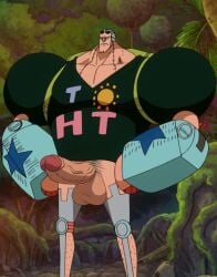 anime_style bad_anatomy big_muscles drawfag drawthread_request edit edited franky genitals hairy jacket male male_focus male_only one_piece penis retracted_foreskin screenshot screenshot_edit uncut unknown_artist