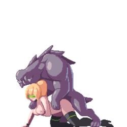 1boy 1girls 2d 2d_animation animated clothed_sex cum cum_inside female female_on_feral functionally_nude functionally_nude_female high_heel_boots high_heels karnedraws male monster monster_rape no_bra no_panties pixel_animation pixel_art sex tagme teratophilia transparent_background zetria zoophilia