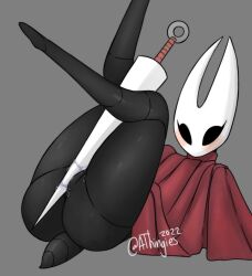 1girls alexdrawsthingies arthropod athingies blush hollow_knight hornet_(hollow_knight) insects pussy pussy_juice