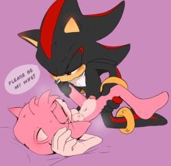 amy_rose black_fur crying crying_with_eyes_closed ear_blush female male marriage_proposal naked no_toes nude nude_female nude_male nude_male_nude_female penetration pink_fur pink_hair shadow_the_hedgehog sonic_(series) tears toeless_feet vaginal_penetration