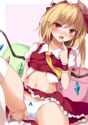 1girls blonde_female cameltoe flandre_scarlet tagme techi_(techi35499) touhou