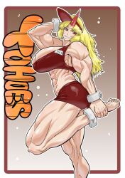 1girls absurd_res hoshiguma_yuugi jackasss muscular tagme touhou