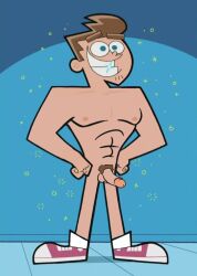 brown_hair drawfag drawthread_request edit edited genitals human male male_focus male_only muscular muscular_arms muscular_male naked nickelodeon nude pecs penis retracted_foreskin screenshot screenshot_edit smiling straight_hair the_fairly_oddparents tommy_turner uncut