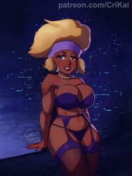 1girls alternate_version_available blonde_hair carol_(ok_k.o.!_let's_be_heroes) carol_kincaid cartoon_network crimson_kaiserin dark-skinned_female dark_skin long_hair mature_female milf mother ok_k.o.!_let's_be_heroes