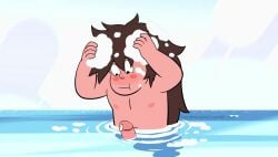 1boy bath blush boner cartoon_network cum cum_drip drawfag drawthread_request edit edited erection foam genitals greg_universe greg_universe_(young) human male male_focus male_only muscular muscular_male naked nude pecs penis retracted_foreskin screenshot screenshot_edit solo steven_universe uncut unknown_artist water