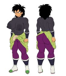 1girls abs big_areola big_ass big_breasts big_butt big_nipples black_eyes black_hair bodysuit broly broly_(dragon_ball_super) detnox dragon_ball dragon_ball_super female female_broly female_only fur huge_areolae huge_ass huge_breasts huge_nipples muscular_female pants rule_63 scar see-through see-through_clothing shoes skin_tight skinsuit solo thick_thighs tomboy