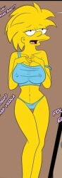 aged_up big_breasts blue_panties blue_tank_top croc_(artist) looking_pleasured maggie_simpson panties tank_top the_simpsons tight_tank_top vercomicsporno yellow_body yellow_skin