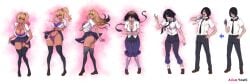 1boy 1girls arisa_yoshi ass black_hair black_pants black_skirt blonde_hair bra breasts cum cum_through_underwear drink dripping ejaculation erection erection_under_clothes female gender_transformation genderswap genderswap_(mtf) gyaru gyarufication headphones headphones_around_neck large_breasts male mtf_transformation necklace open_shirt panties panty_bulge penis penis_shrinking purple_bra purple_panties rule_63 school_uniform sequence shoes side_ponytail tan thighhighs transformation white_shirt yoshi_arisa