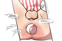 anal anal_insertion anus balls baseball chastity chastity_cage chastity_device dan_draws_boys dialogue english_text faceless_male gay good_boy human male malesub no_visible_face object_in_ass object_insertion precum solo solo_male submissive submissive_male text