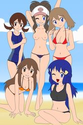 dawn_(pokemon) female female_only hilda_(pokemon) human human_only leaf_(pokemon) lyra_(pokemon) may_(pokemon) multiple_females multiple_girls no_bandana pokemon