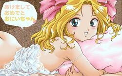 90s bow flat_chest iris_chateaubriand nightgown sakura_wars tagme translation_request tsukiyo_no_ribbon young