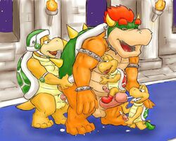 artist_request bowser green_shell hammer_bros. horns koopa koopa_troopa male_only mario_(series) nintendo shell spiky_shell super_mario_bros.