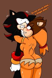 anthro ass big_butt duo female hi_res male male/female sega shadow_the_hedgehog sonic_(series) sonic_boom sonic_the_hedgehog_(series) soulyagami64 sticks_the_badger sticks_the_jungle_badger