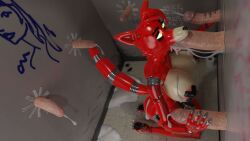 16:9 2022 3d 3d_(artwork) ahe_gao animatronic anthro big_breasts blender_(software) bodily_fluids breasts canid canine cum cum_trail digital_media_(artwork) double_handjob excessive_cum fellatio female five_nights_at_freddy's fox foxy_(fnaf) genital_fluids glory_hole graffiti group handjob hi_res human human_on_anthro humanoid interspecies looking_pleasured machine male male/female male_human/female_anthro male_on_anthro mammal oral partial_male pasties penile phency robot scottgames sex video_games widescreen
