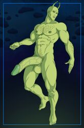 abs alexander_gay_art alien antennae big_penis class_comics gay green_skin locus male male_focus male_only muscle veiny_penis