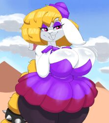 1girls anthro big_breasts blonde_hair breasts clothing dress female female_only geebie33 half-closed_eyes hariet_(mario) lagomorph looking_at_viewer mario_(series) rabbit solo super_mario_odyssey thick_thighs wide_hips