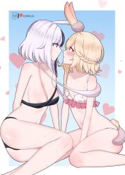 2girls inqui_d_(vtuber) lewdlux lewdlux_(vtuber) multiple_girls tagme yuri