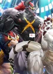 abs anthro balls biceps bodybuilder cum furry furry_only gay gay_sex hyper hyper_balls hyper_genitalia hyper_penis hyper_testicles magangz male male_focus male_only muscles muscular muscular_arms muscular_ass muscular_back muscular_legs muscular_male muscular_thighs nipples pecs penis testicles threesome veins veiny_penis