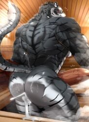 abs anthro biceps bodybuilder cum furry furry_only gay hyper hyper_penis magangz male male_focus male_only muscle muscles muscular muscular_arms muscular_ass muscular_back muscular_legs muscular_male muscular_thighs nipples pecs sauna steam steam_room tiger veins veiny_penis