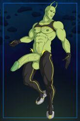 abs alexander_gay_art alien antennae big_penis class_comics gay green_skin locus male male_focus male_only muscle veiny_penis